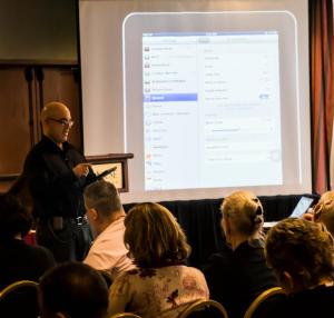 Presenting keynote at Kentucky Office of the Blind Conference.