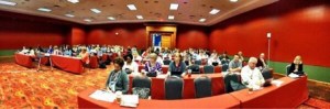 Panorama of participants at CEC iPad workshop.