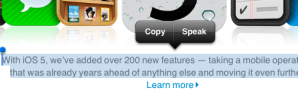 Text selection showing Speak menu option.